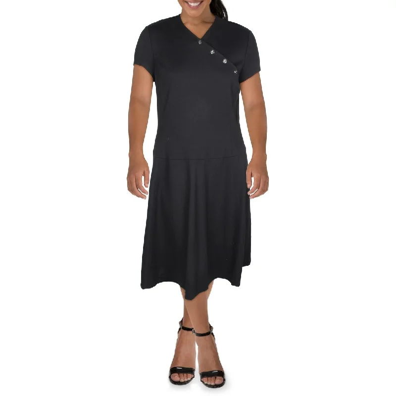 Today’s Deal Lauren Ralph Lauren Womens Embellished Mid Calf Midi Dress