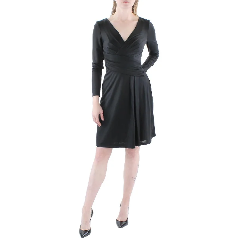 Members Only Lauren Ralph Lauren Womens Shimmer Knee-Length Cocktail and Party Dress