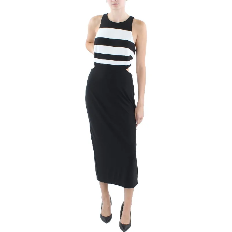Price Smash Lauren Ralph Lauren Womens Tea Length Striped Sheath Dress
