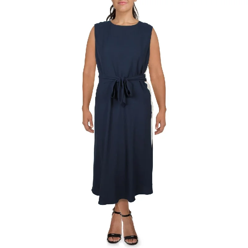Hot Deal Lauren Ralph Lauren Womens Two Tone Chiffon Wear To Work Dress