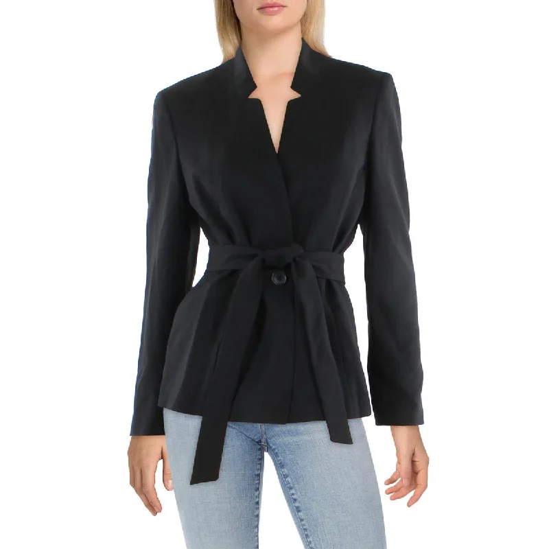 Factory Direct Sale Le Suit Womens Herringbone Professional One-Button Blazer