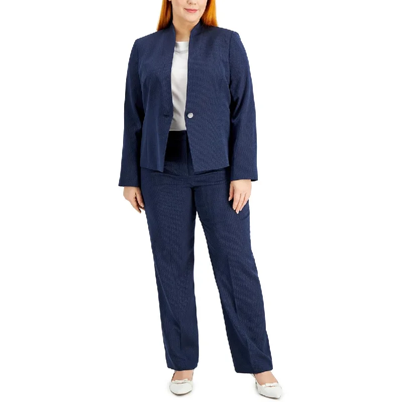 Special Discount Le Suit Womens Plus Pindot  One-Button Blazer