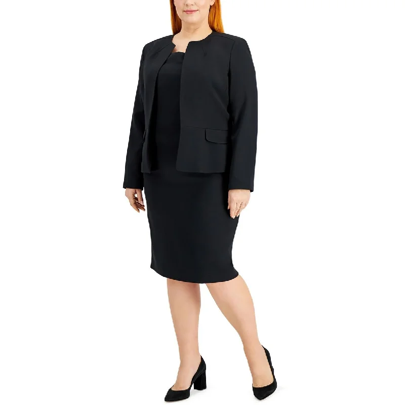 Hot Deal Le Suit Womens Plus Sleeveless Knee-Length Sheath Dress