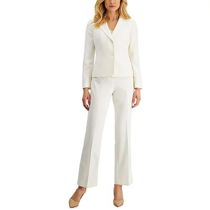 Final Markdown Le Suit Womens Twill Heathered Two-Button Blazer