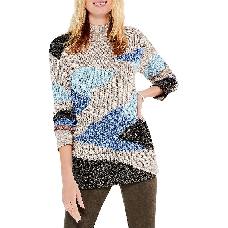 Today Only Nic + Zoe Womens Winter Waves Mock Neck Shirt Tunic Sweater