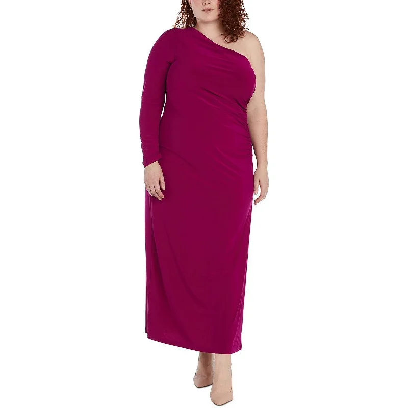 Overstock Sale NW Nightway Womens Plus Jersey One Shoulder Evening Dress