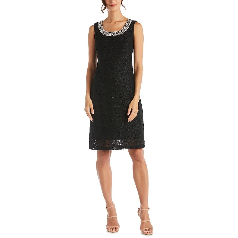 New Markdowns R&M Richards Womens Lace Sleeveless Cocktail Dress