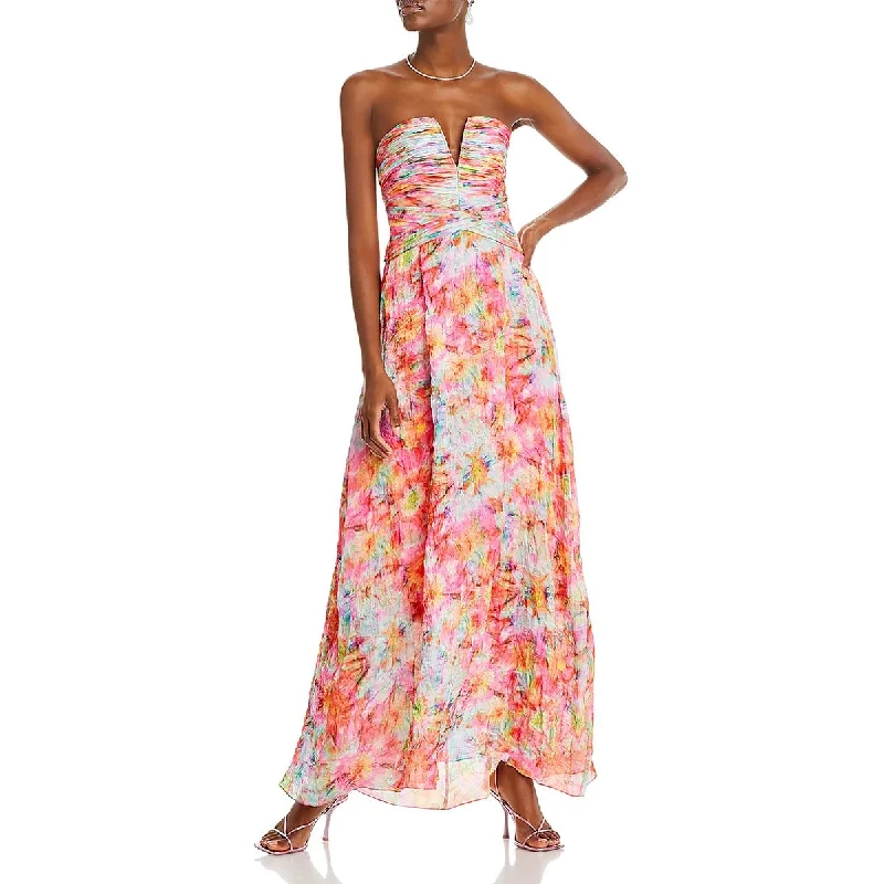 Today’s Deal Ramy Brook Womens Sierra Chiffon Strapless Evening Dress
