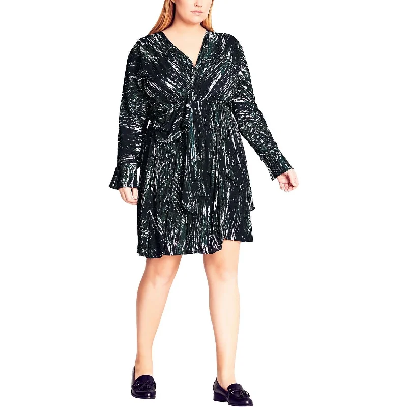 Stock Clearance REFINITY Womens Plus Polyester Wrap Dress