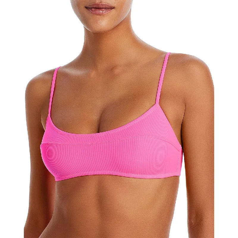 Act Fast Solid & Striped Womens The Elsa Top Beachwear Nylon Bikini Swim top