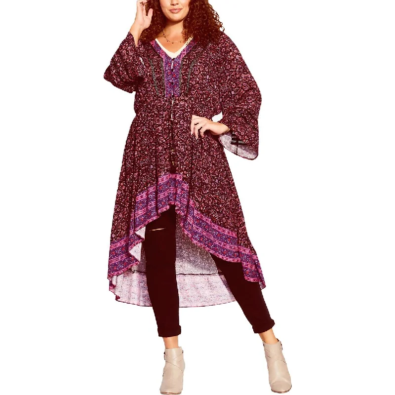 Can't Miss Starling Reine Womens Hi-Low Viscose Tunic Top
