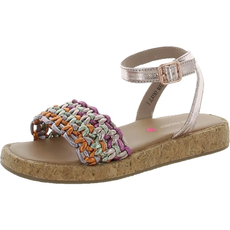 Best Seller Steve Madden Girls Jlayny Cushioned Footbed Open Toe Ankle Strap