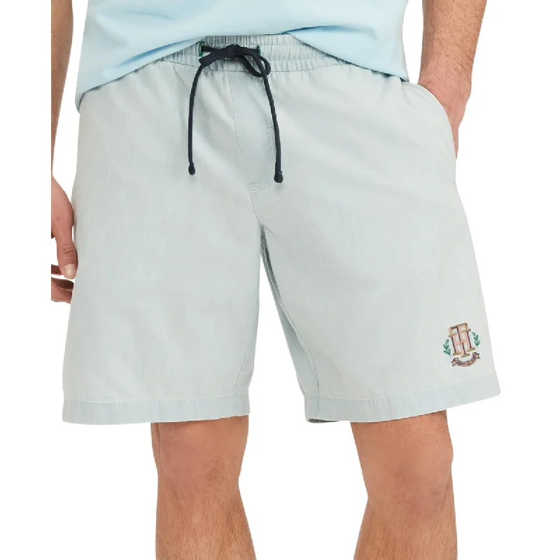 Massive Deals Tommy Hilfiger Mens Chambray Pull On Casual Shorts