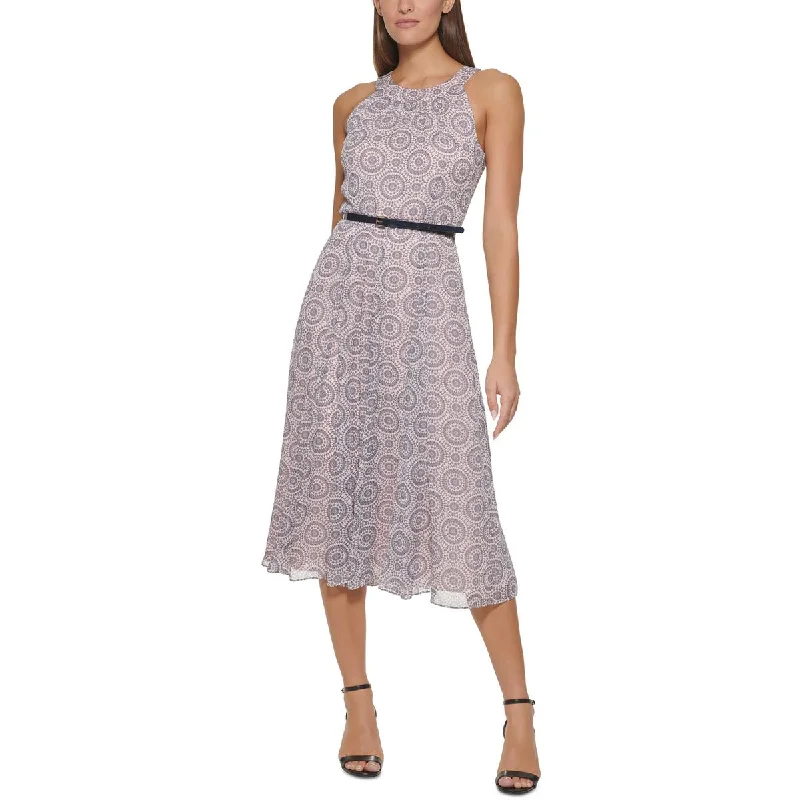 Savings Bonanza Tommy Hilfiger Womens Chiffon Halter Midi Dress