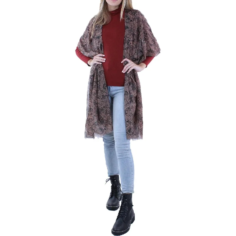 New Markdowns Vero Moda Womens Printed Open Front Poncho Top