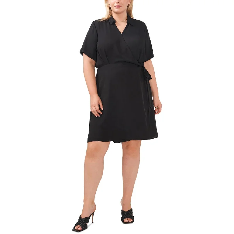 Big Savings Vince Camuto Womens Plus Surplice  Wrap Dress