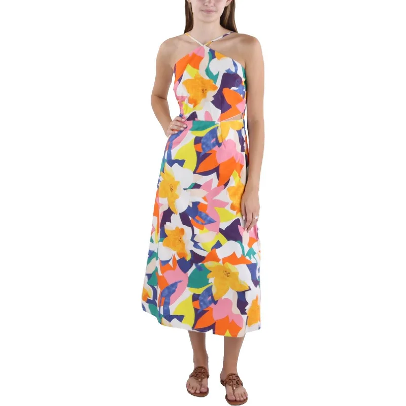 Act Now Walter Baker Womens Hemali Cutout Long Sheath Dress