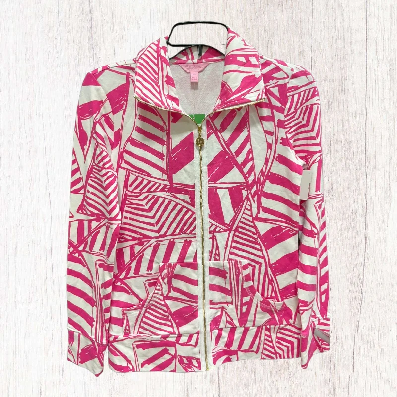 Limited Time Discount Athletic Jacket By Lilly Pulitzer In Pink & White, Size: Xs