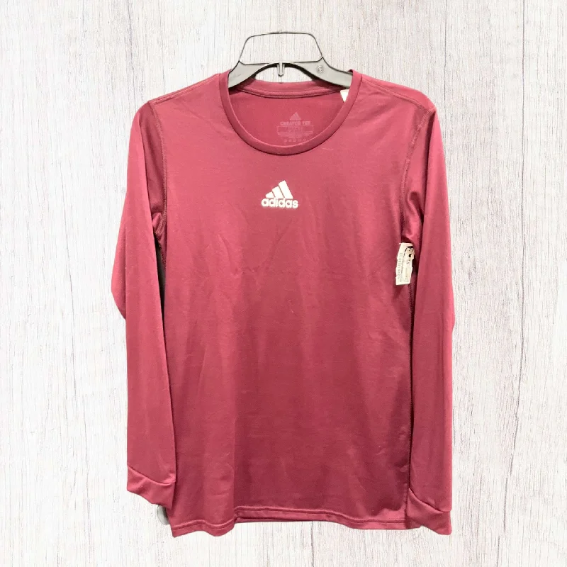 Act Now Athletic Top Long Sleeve Crewneck By Adidas In Red, Size: S