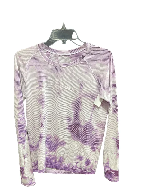 Stock Clearance Athletic Top Long Sleeve Crewneck By Lululemon In Purple, Size: M