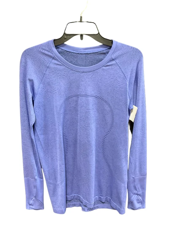 Price Cut Athletic Top Long Sleeve Crewneck By Lululemon In Purple, Size: M