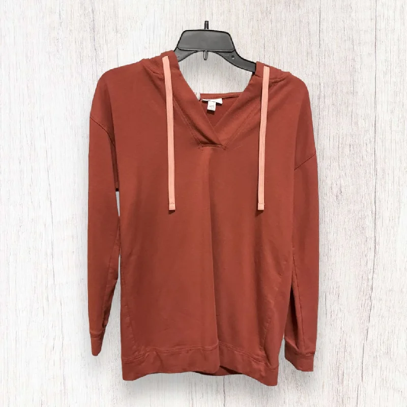 Special Offer Athletic Top Long Sleeve Hoodie By J. Jill In Orange, Size: S