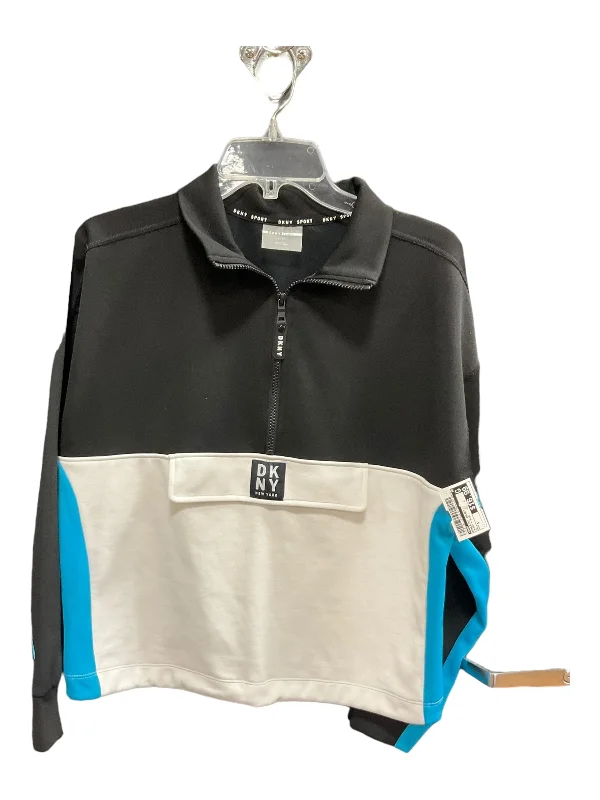 Crazy Savings Black & Blue Athletic Jacket Dkny, Size S