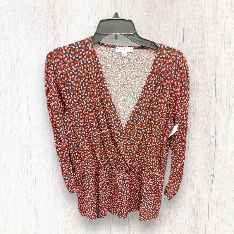 Quick Sale Black & Red Top Long Sleeve Ophelia Roe, Size S