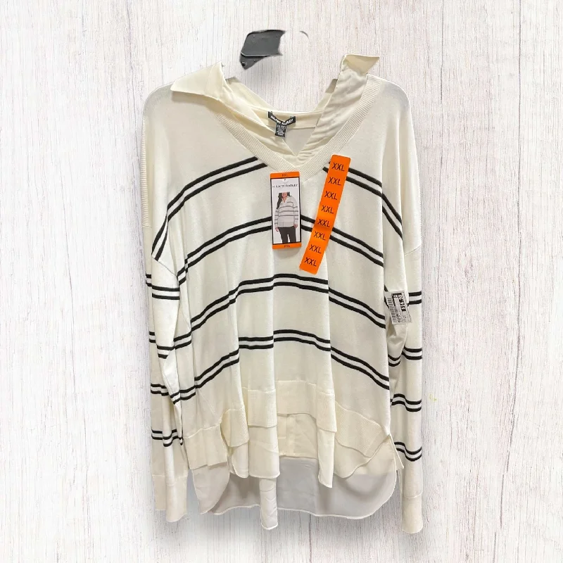 Massive Deals Black & White Sweater Hilary Radley, Size Xxl