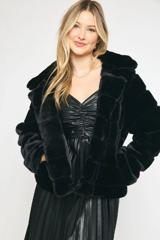 Customer Appreciation Sale Arctic Glamour Black Fur Jacket