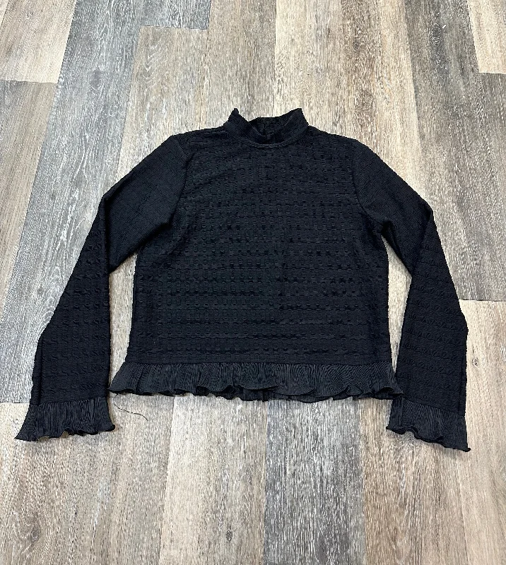 Don't Wait Blouse Long Sleeve By Blue Tassel In Black, Size: S