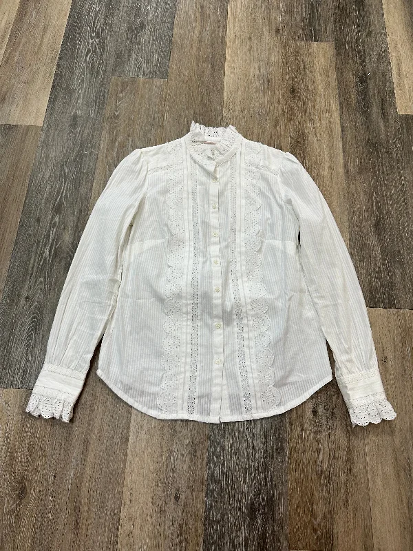 Bargain Prices Blouse Long Sleeve By Boden In White, Size: 4