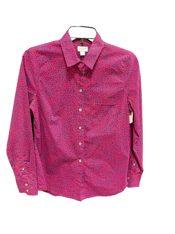 Best Deals Blouse Long Sleeve By J. Crew In Animal Print, Size: S