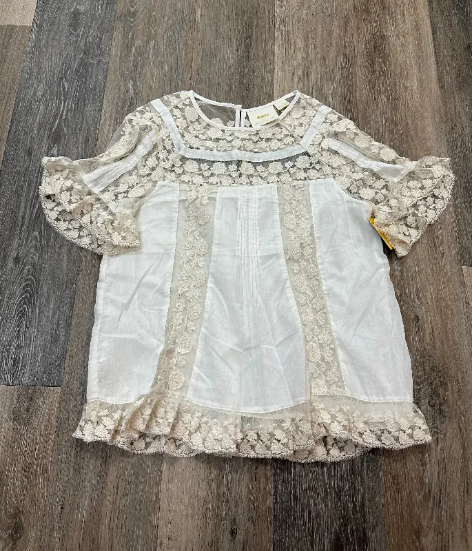 Flash Deals Blouse Short Sleeve By Maeve In Cream, Size: 2