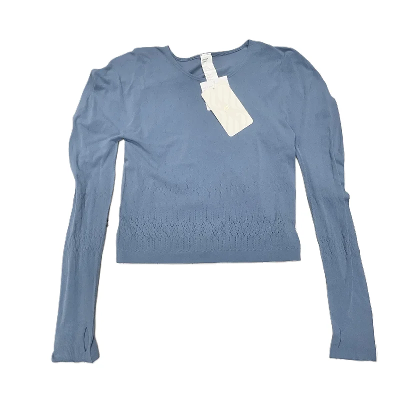 Overstock Blue Athletic Top Long Sleeve Crewneck By Fabrik, Size: L