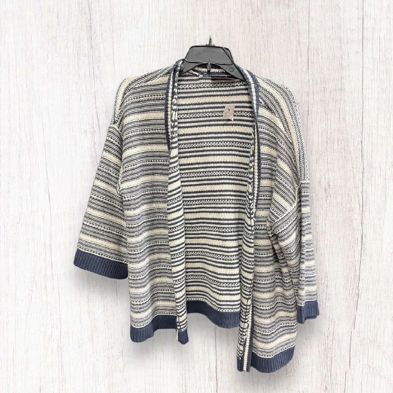 Stock Clearance Blue & Cream Sweater Cardigan Lane Bryant, Size 1x