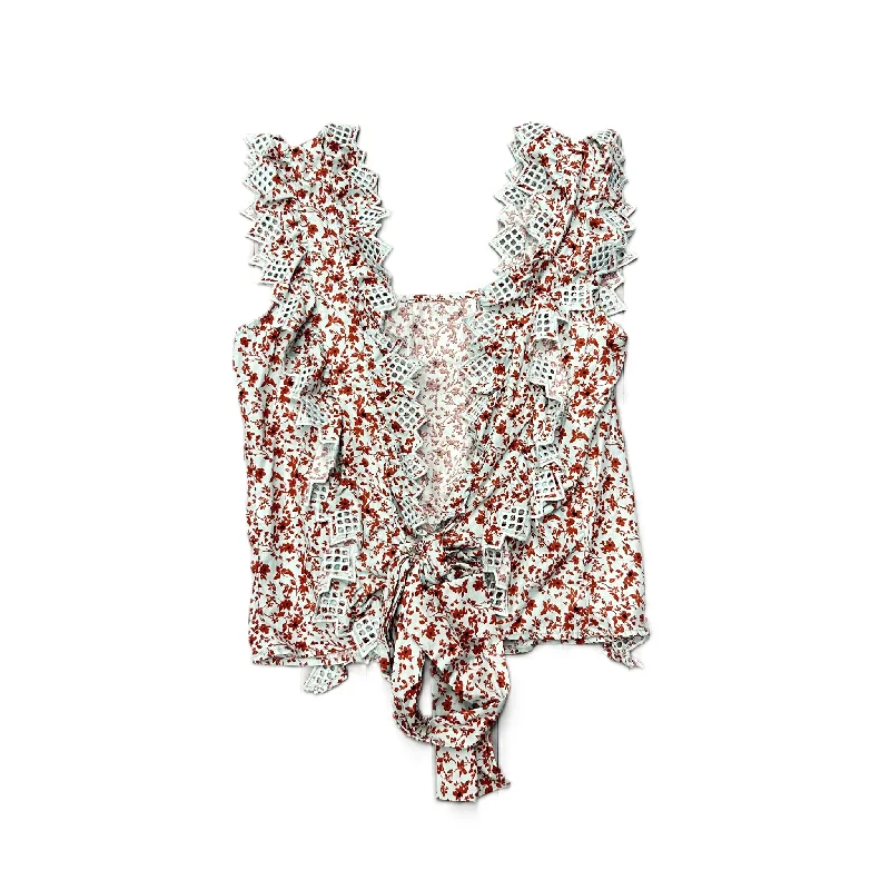 Clearance Sale Blue & Orange Top Sleeveless By Blue Tassel, Size: L