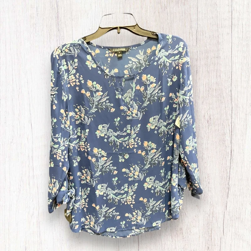 Super Bargain Blue Top Long Sleeve 41 Hawthorn, Size M