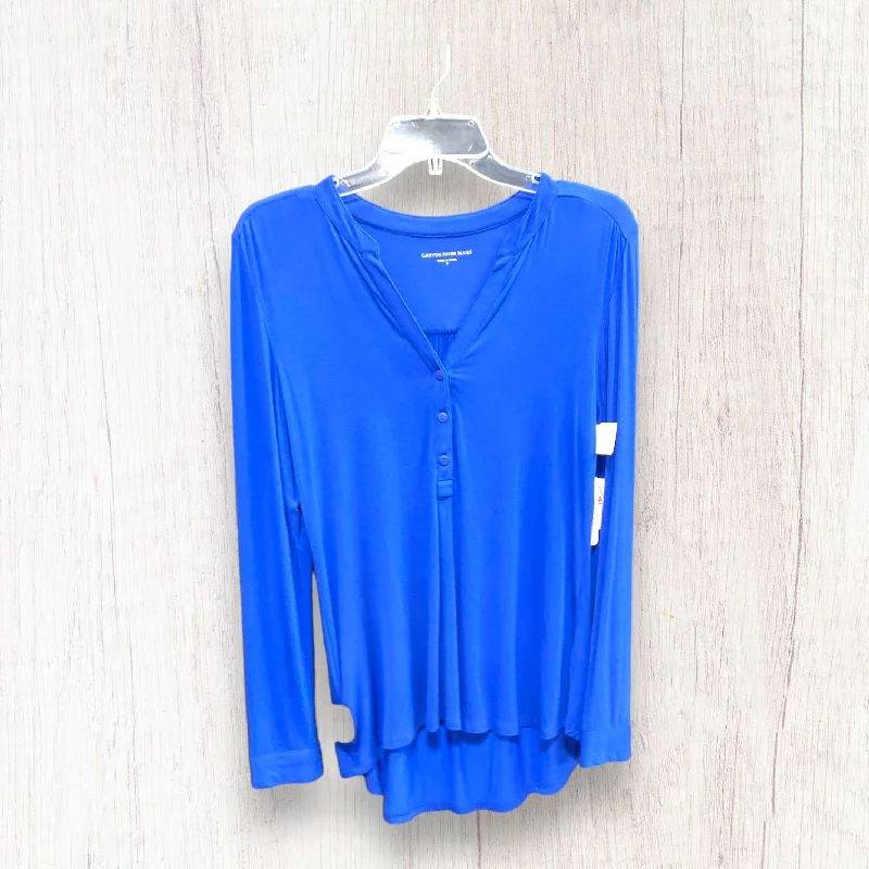 Today Only Blue Top Long Sleeve Canyon River Blues, Size S