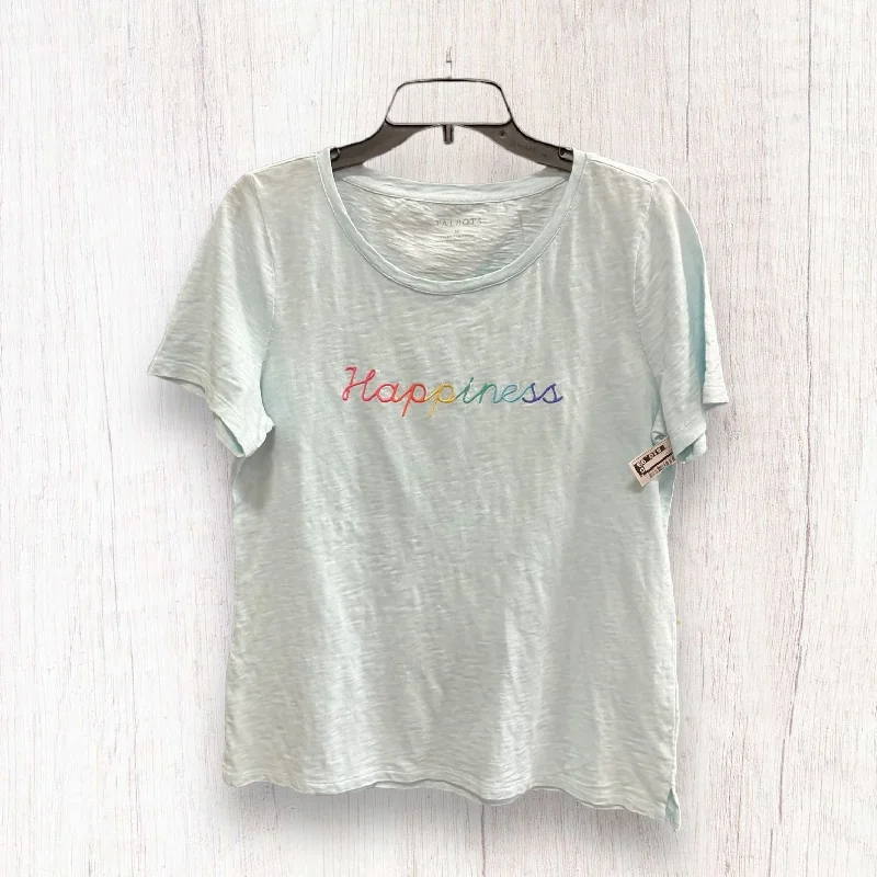 Major Savings Blue Top Short Sleeve Basic Talbots, Size M