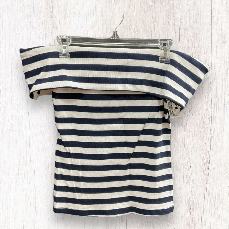 Exclusive Deal Blue & White Top Short Sleeve Banana Republic, Size M