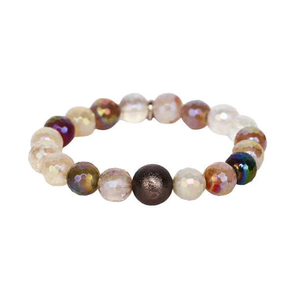 Special Savings BudhaGirl Melange Beaded Bracelet Flint