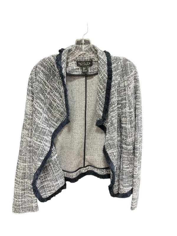 Closeout Cardigan By Rachel Zoe In Blue & White, Size: L