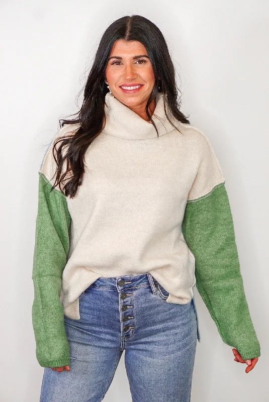 Epic Deals Perfect Harmony Cream Colorblock Sweater