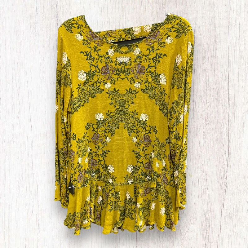 Factory Direct Sale Green Top Long Sleeve Free People, Size L