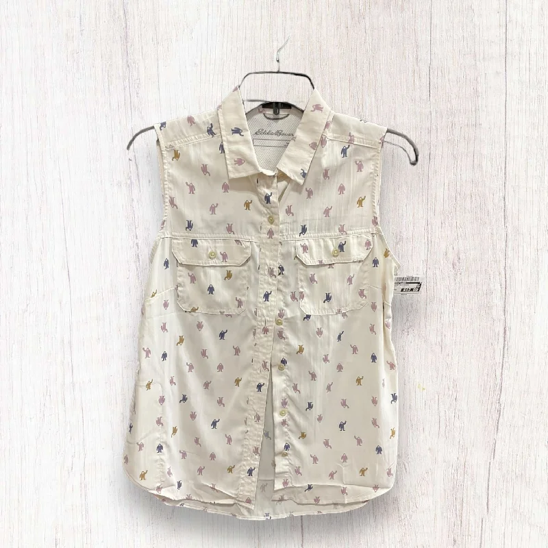 Shop and Save Multi-colored Blouse Sleeveless Eddie Bauer, Size Xs