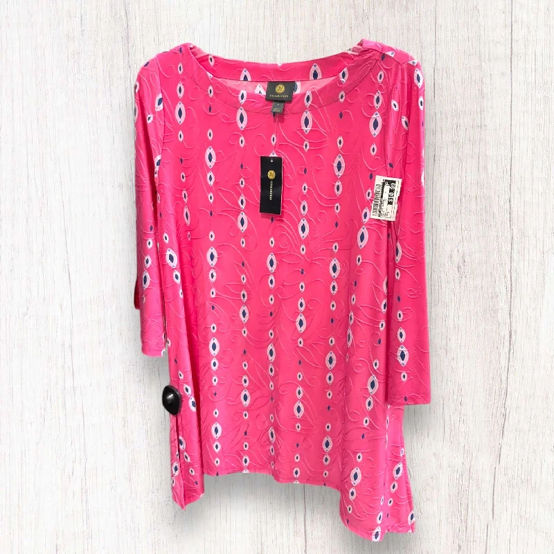 Special Price Multi-colored Top 3/4 Sleeve Jm Collections, Size S