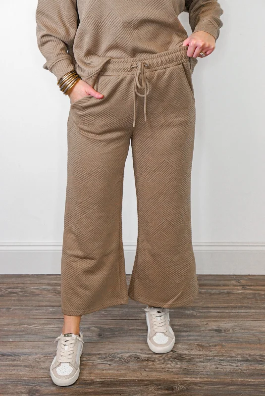 Great Bargains My Heart Textured Tan Pants