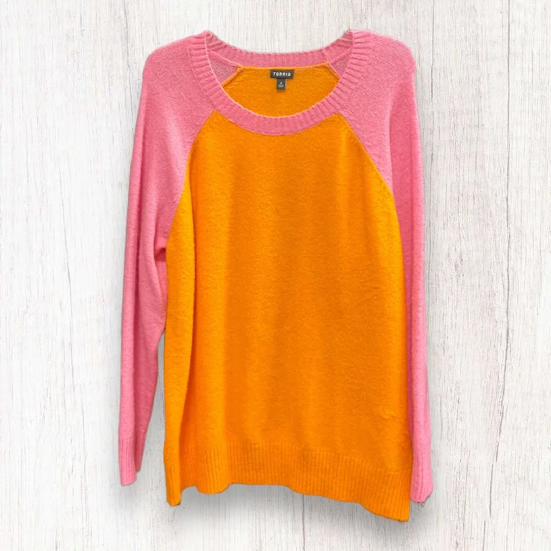Sale Event Orange & Pink Sweater Torrid, Size 1x
