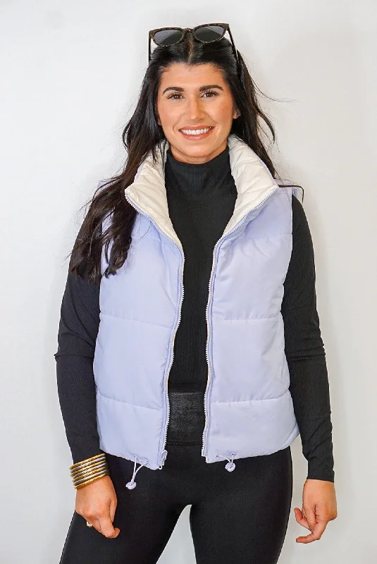 Super Bargain Winter Adventures Periwinkle Reversible Vest